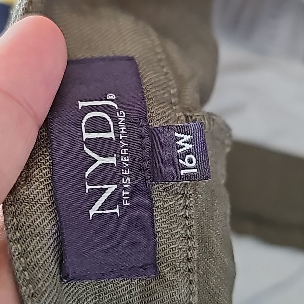 NYDJ Olive Green Linen Pants - Picture 4 of 6